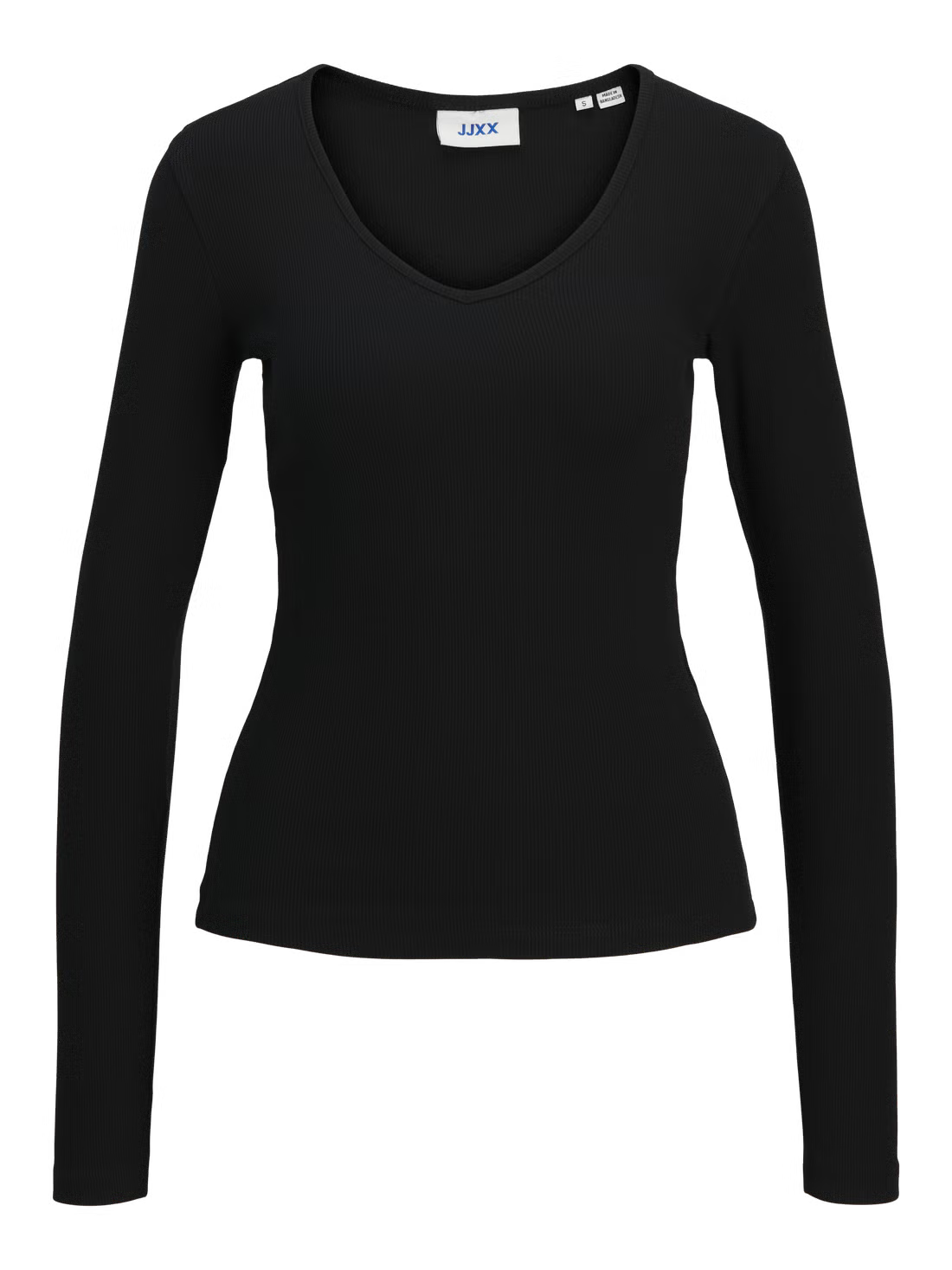 V-neck Cotton Long Sleeve Top