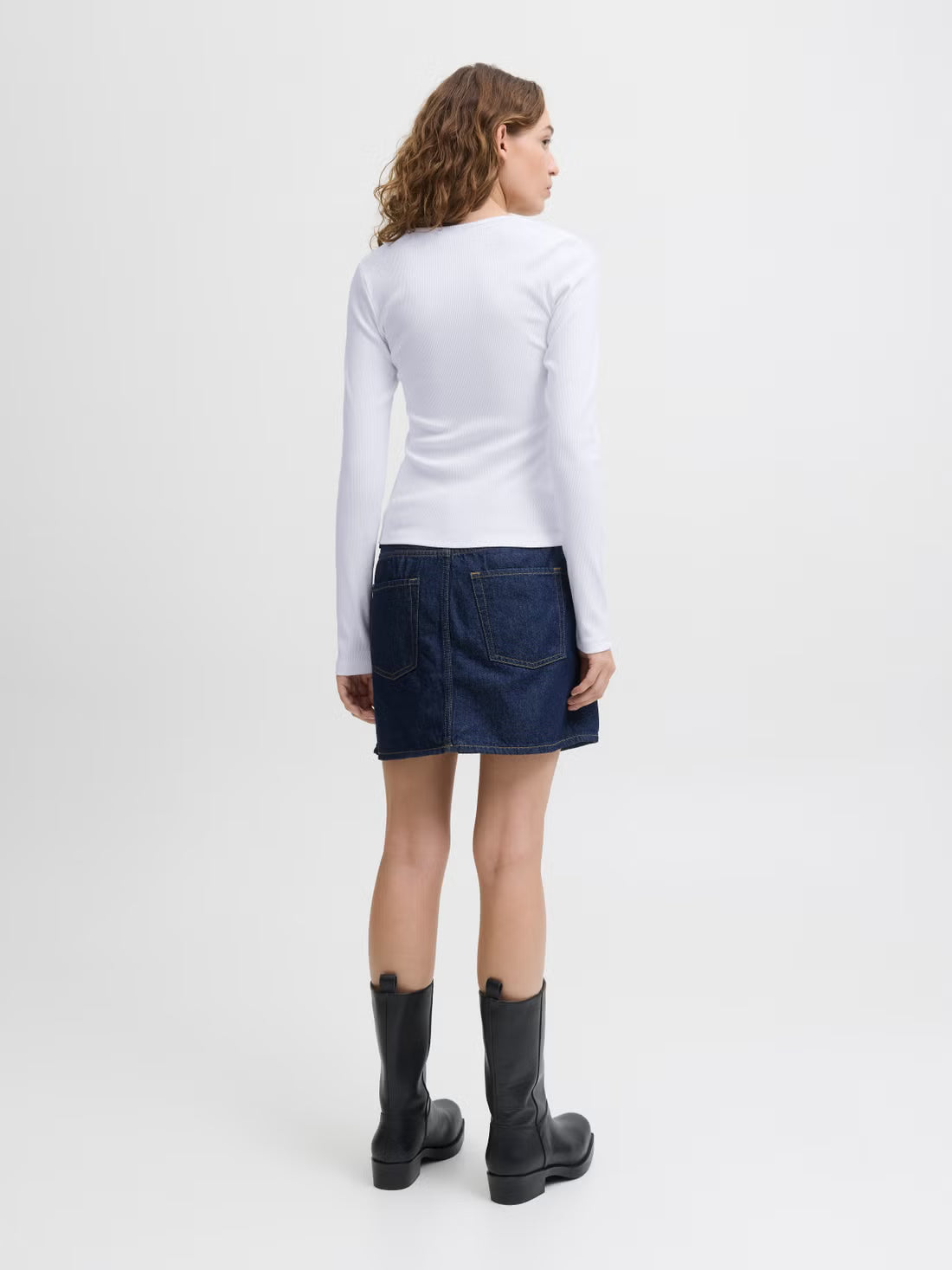 V-neck Cotton Long Sleeve Top