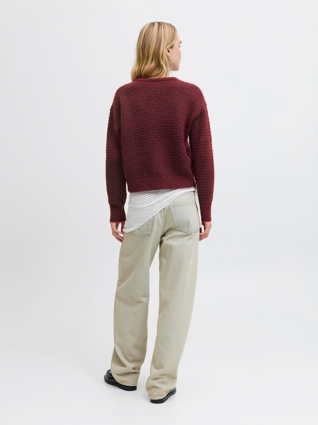 Crew Neck Long Sleeve Knitted Pullover