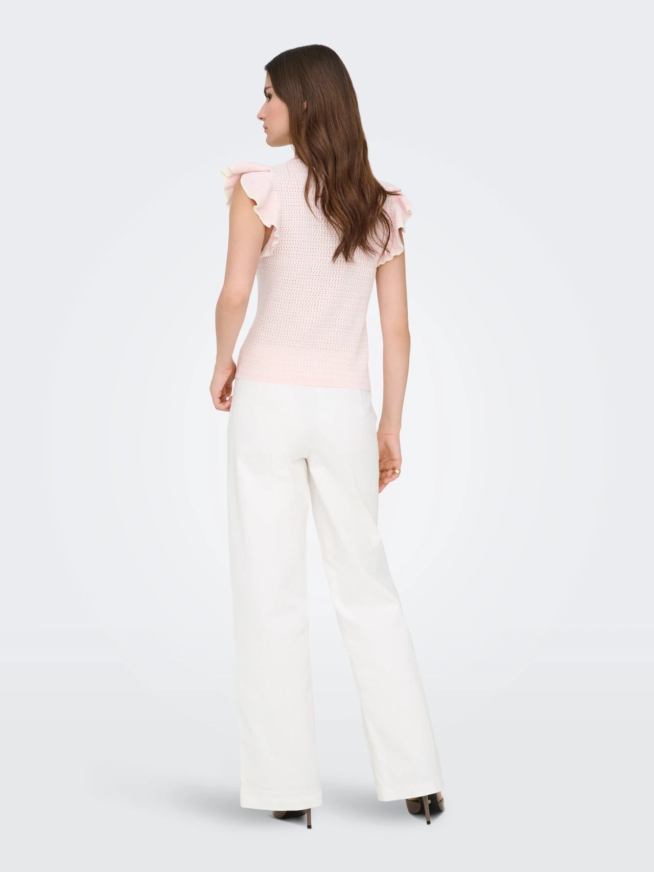 Cotton Frilled Knit Top
