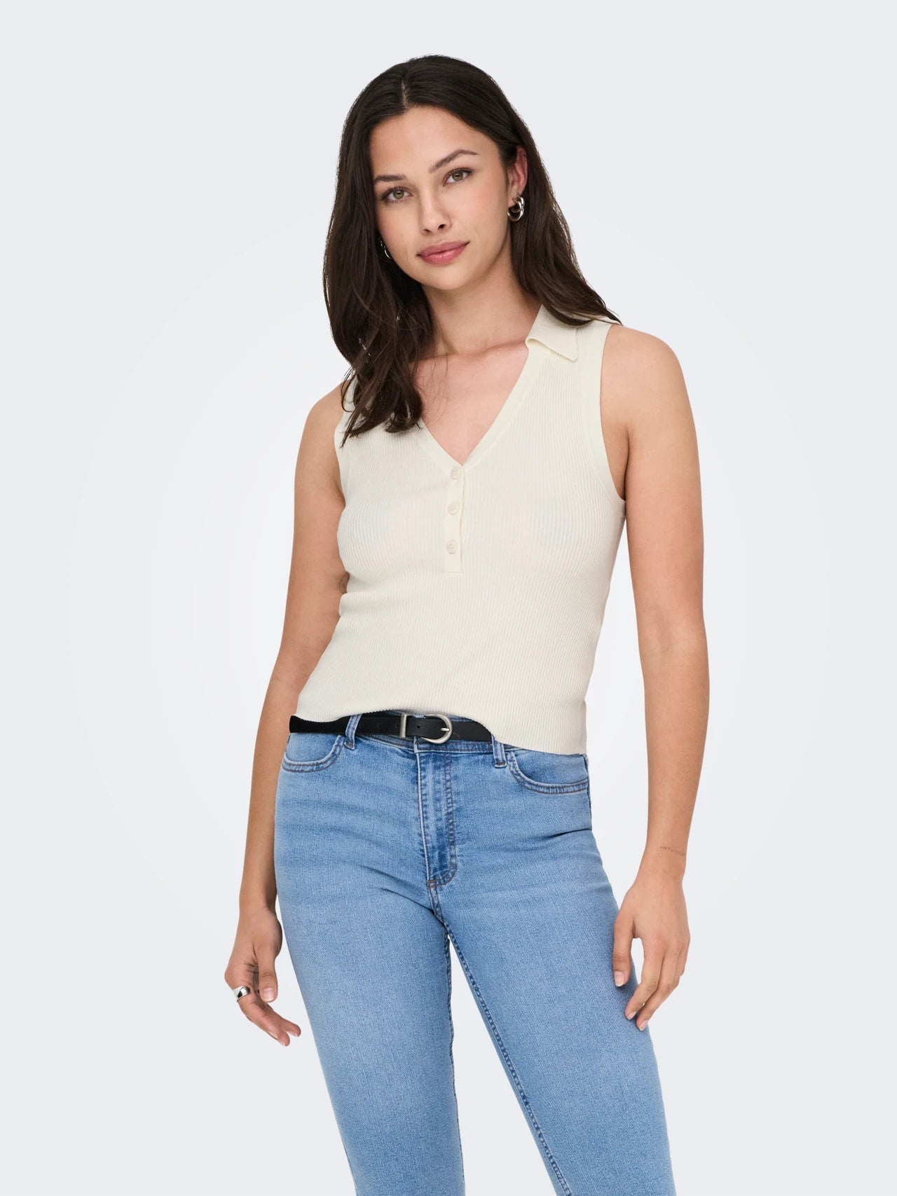 Knit Collar Top