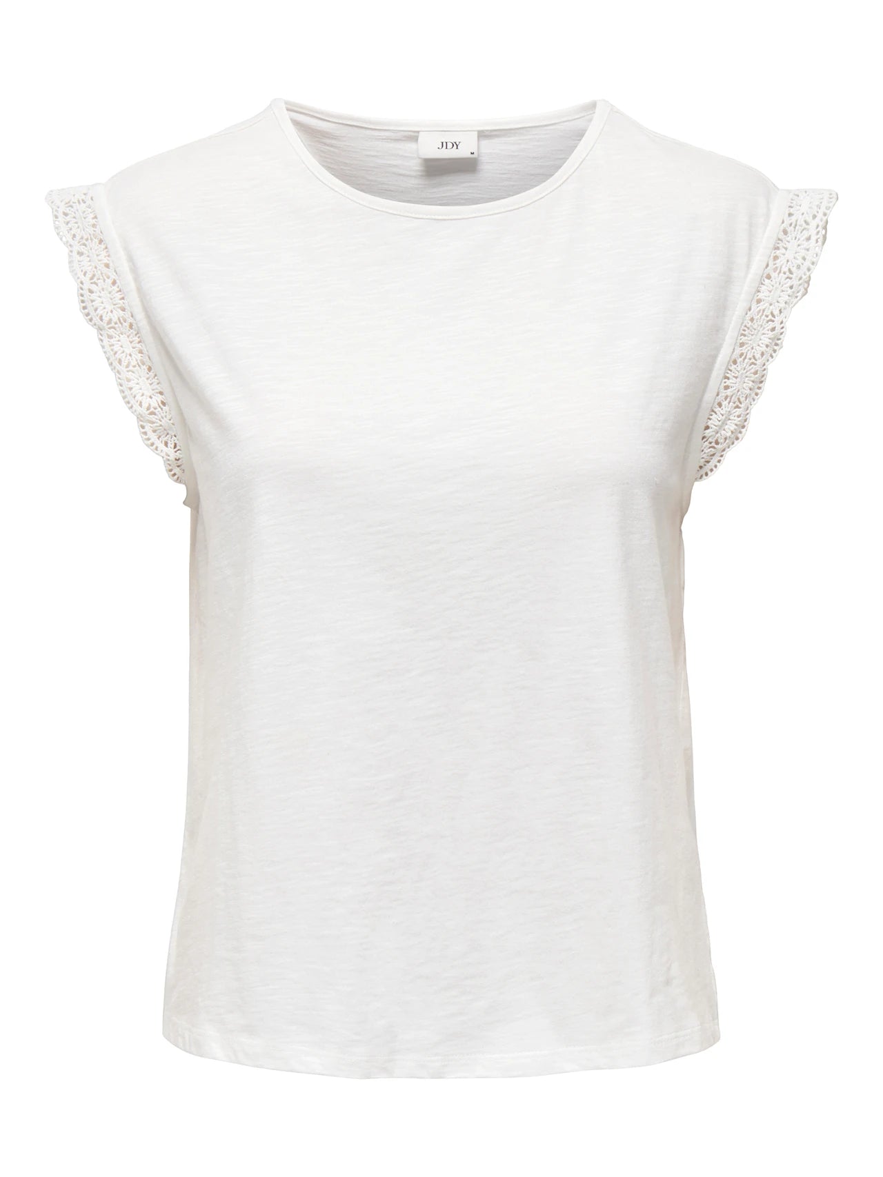 Lace Sleeve Detail 100% Organic Cotton Tee