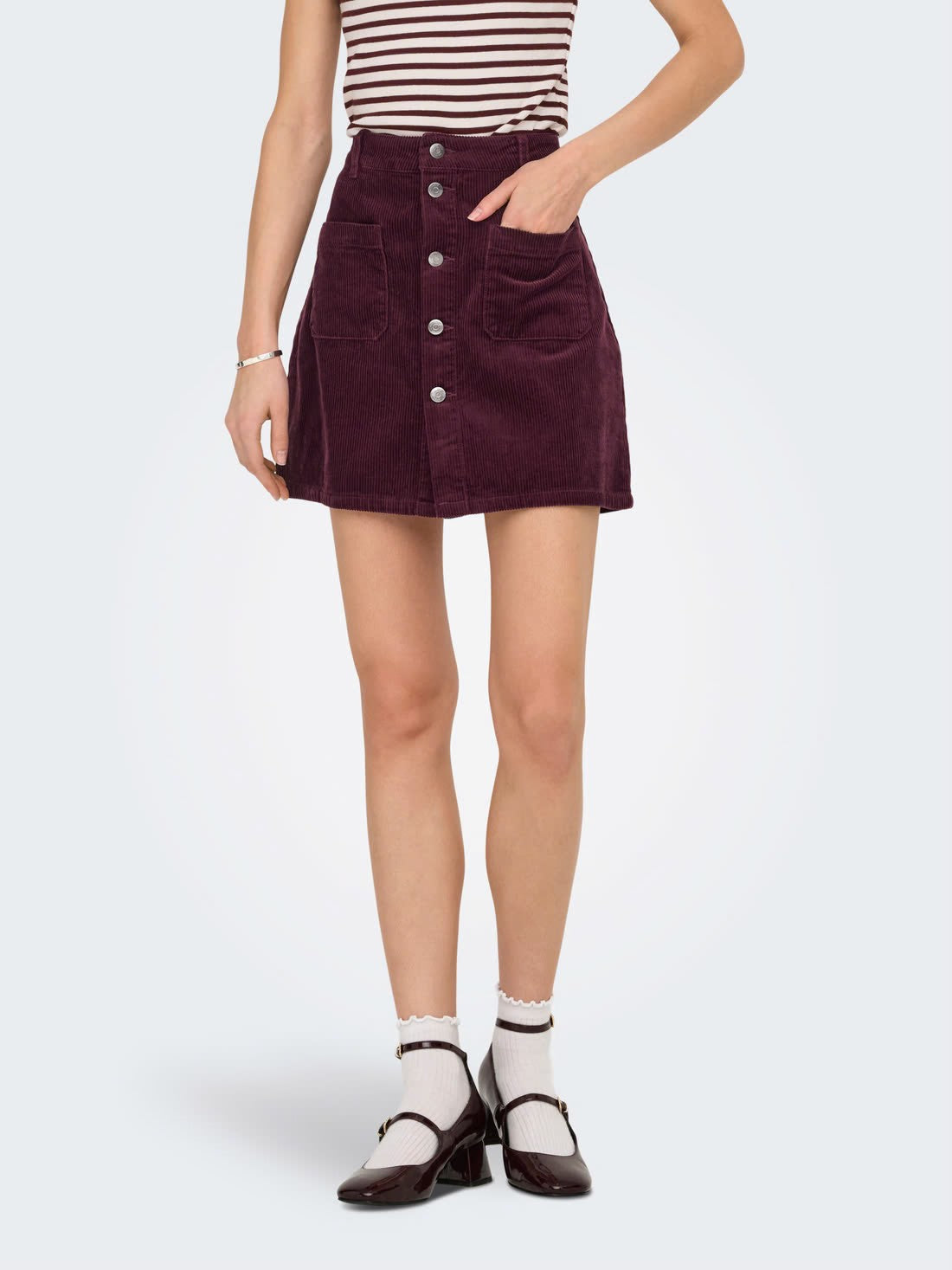 Shiraz Corduroy Short Skirt