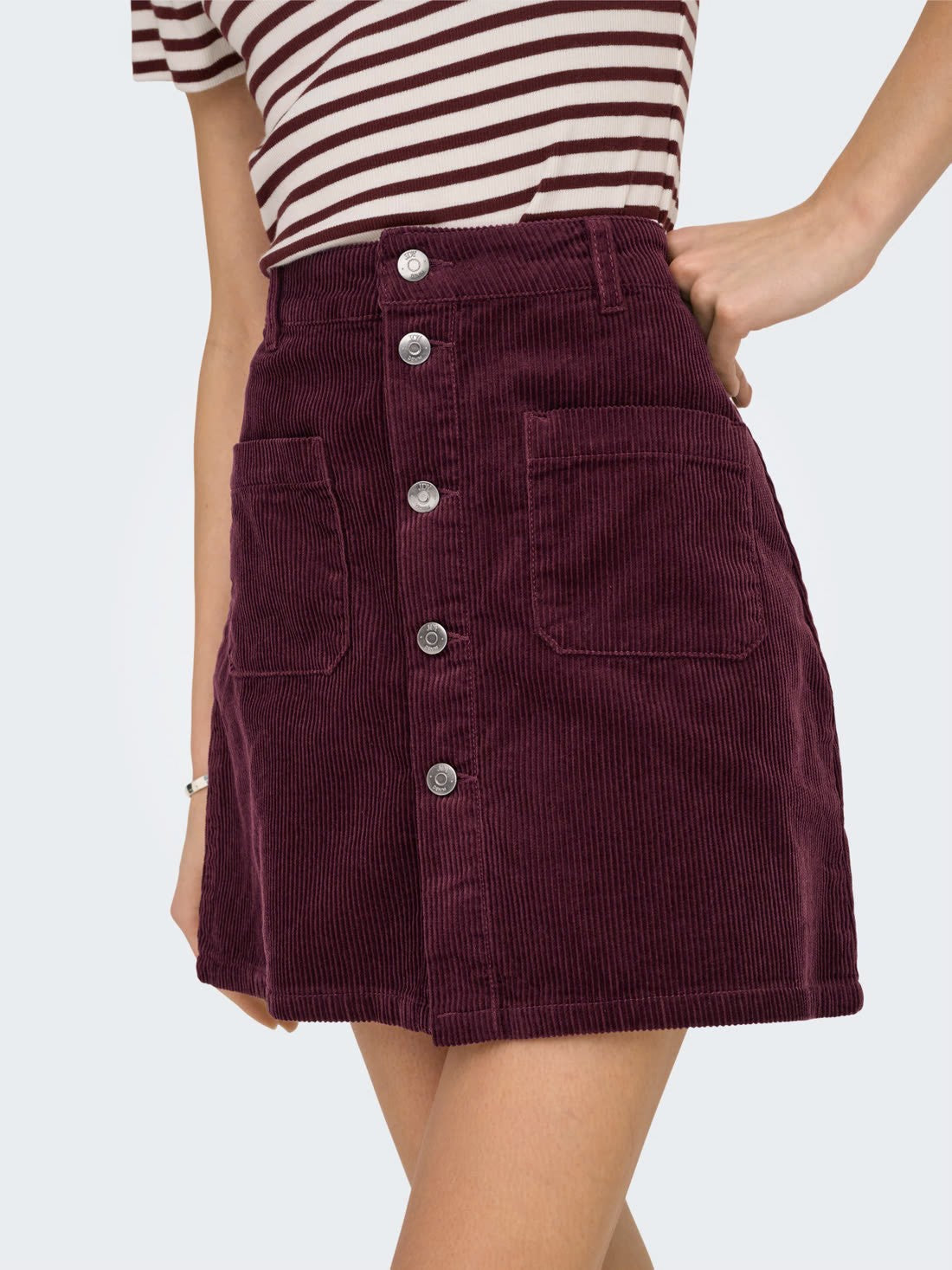 Shiraz Corduroy Short Skirt