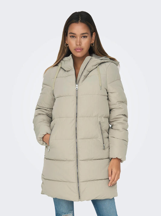 Dolly Long Puffer Coat - Withered Teak