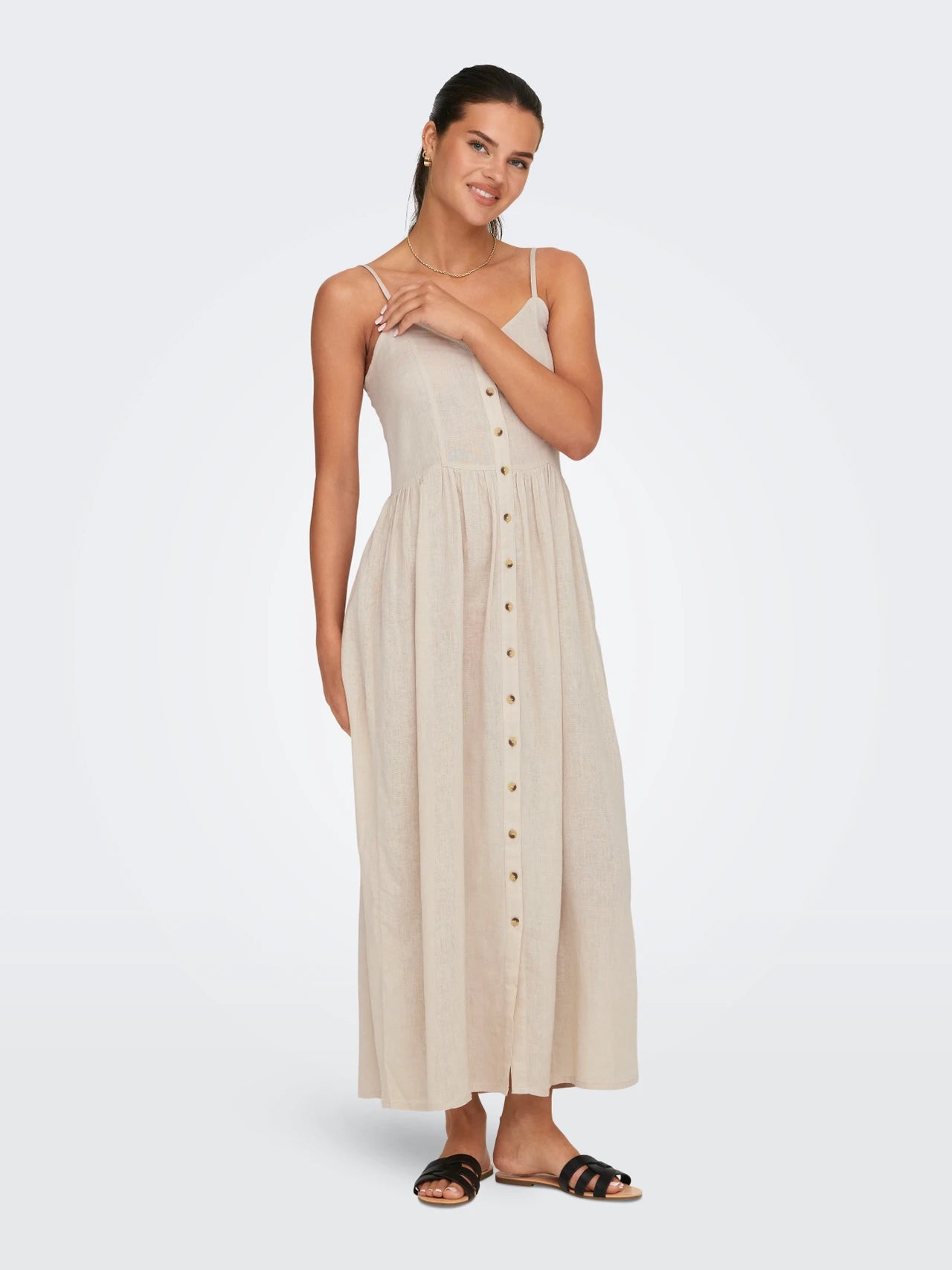 Linen Midi Dress