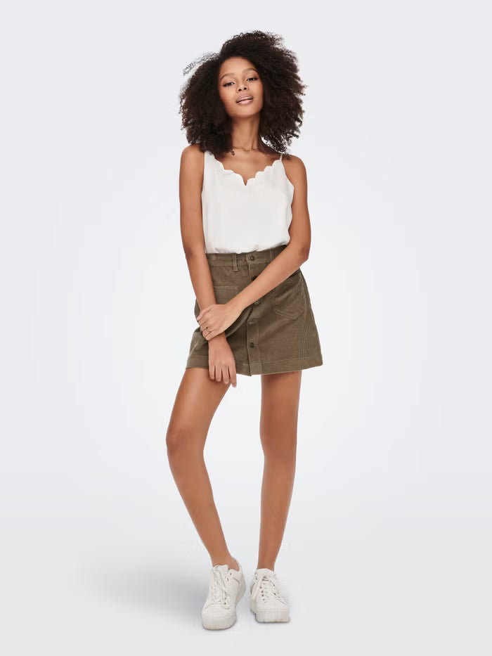 Corduroy Mini Skirt