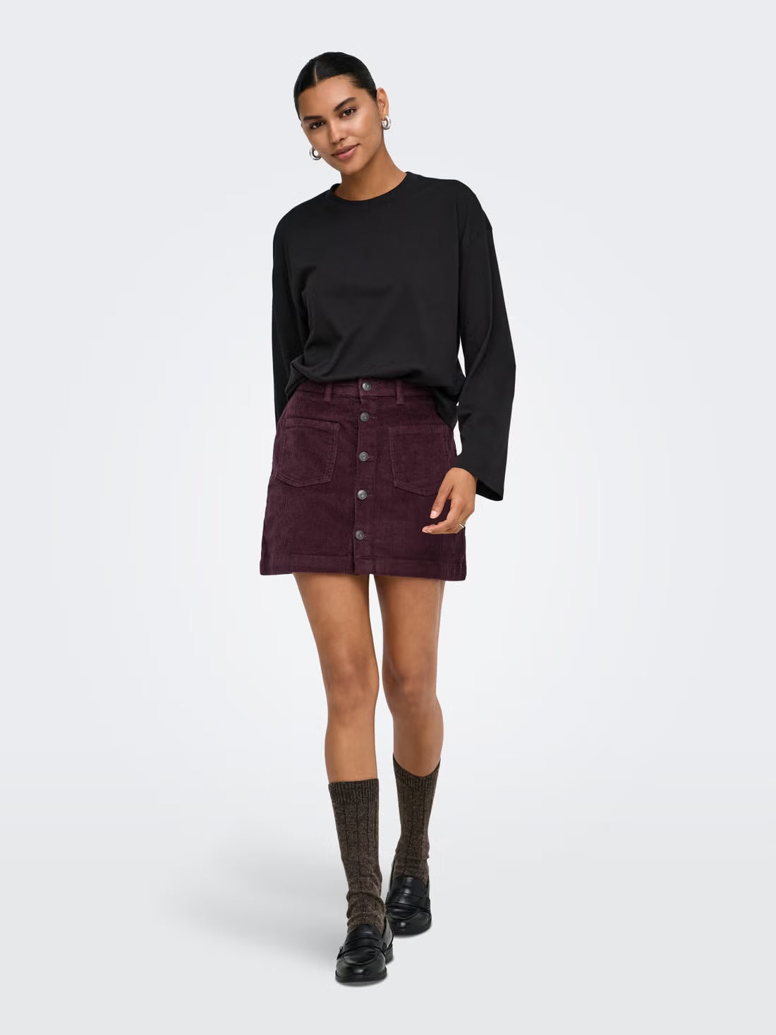 Corduroy Mini Skirt