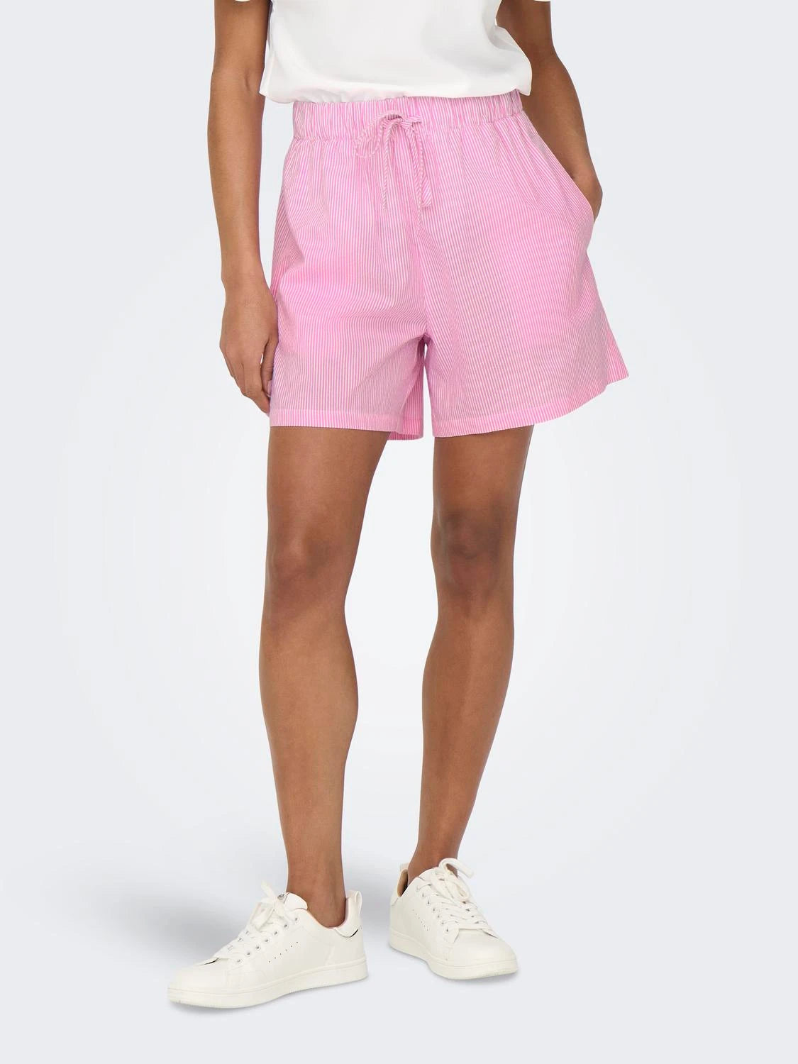 Striped Cotton Shorts