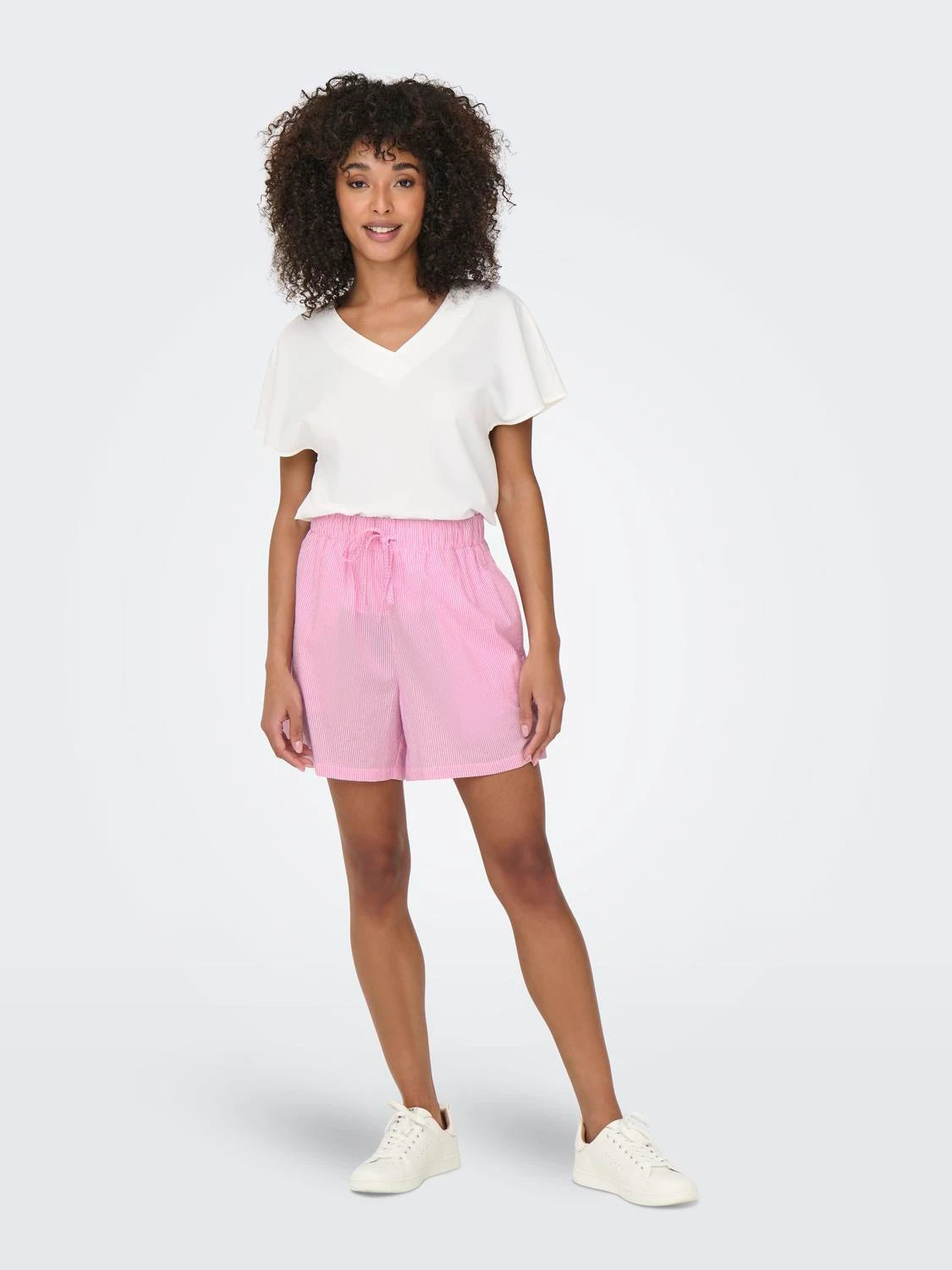 Striped Cotton Shorts