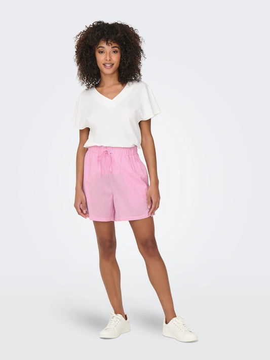 Striped Cotton Shorts