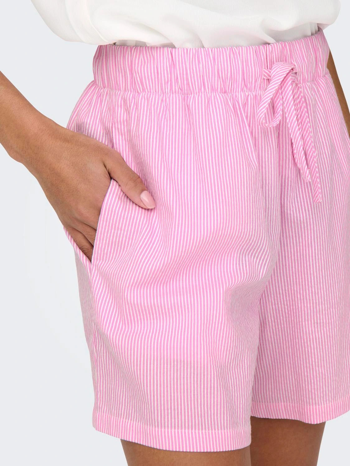 Striped Cotton Shorts