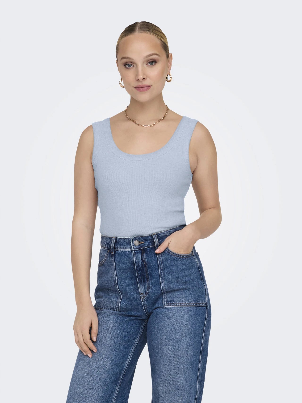 Solid Cropped Cotton Tank