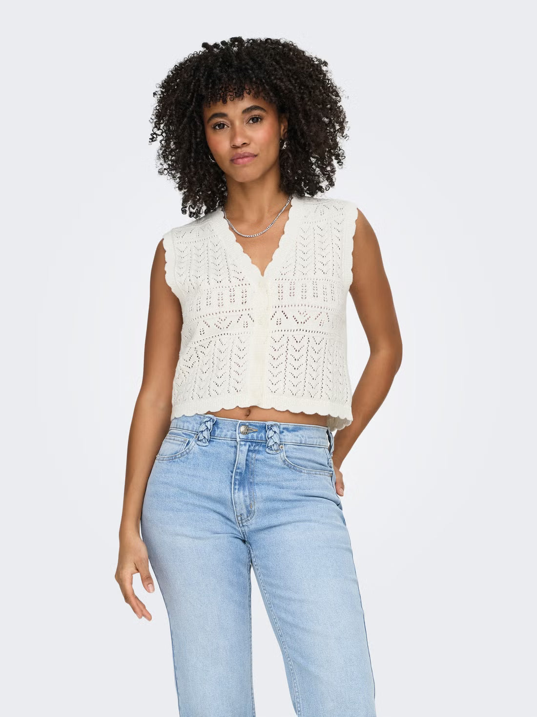 Button Up Knit Vest
