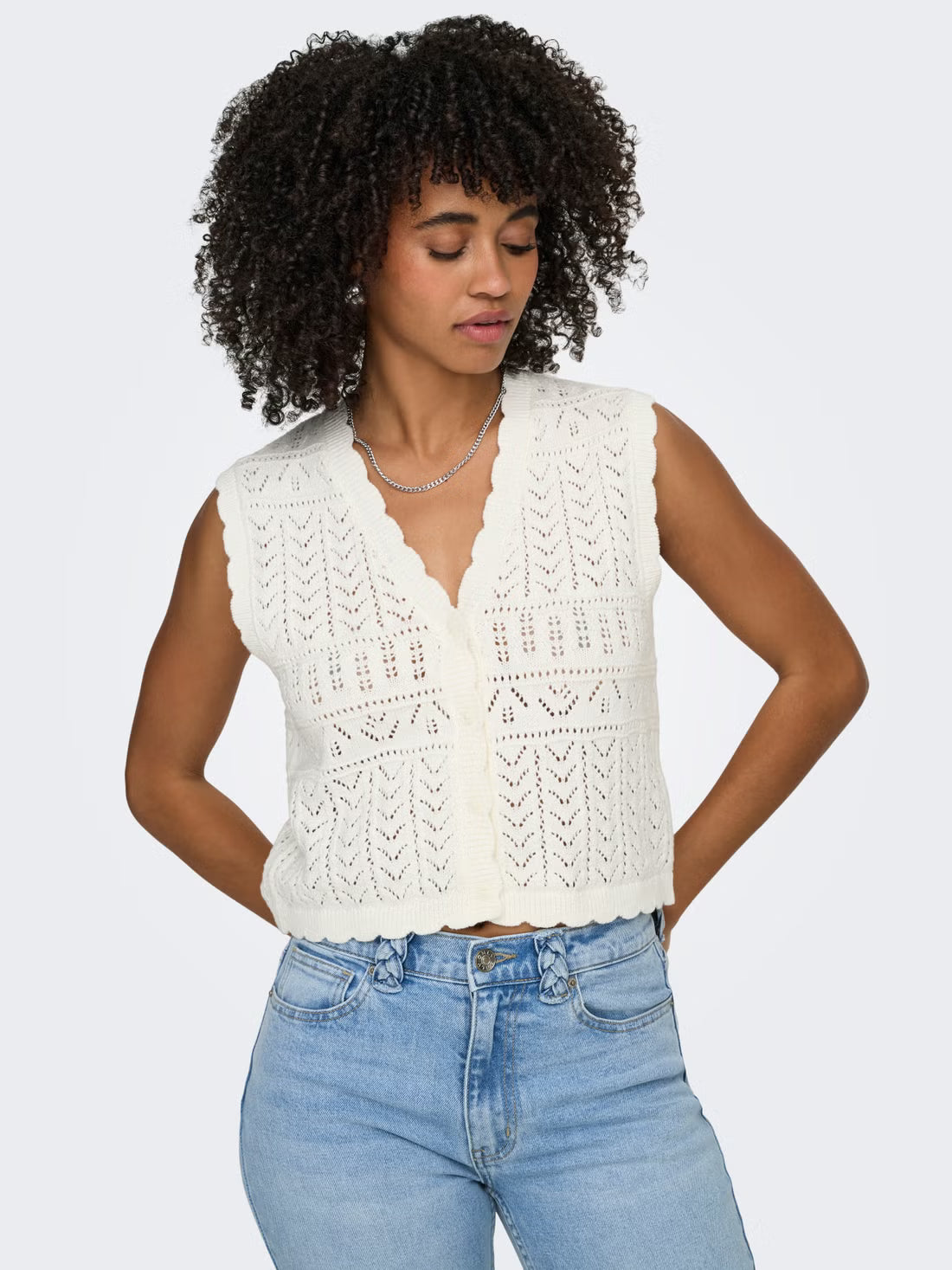 Button Up Knit Vest