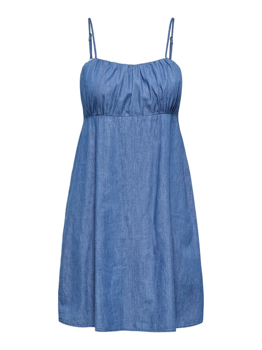 Cotton Denim Mini Dress
