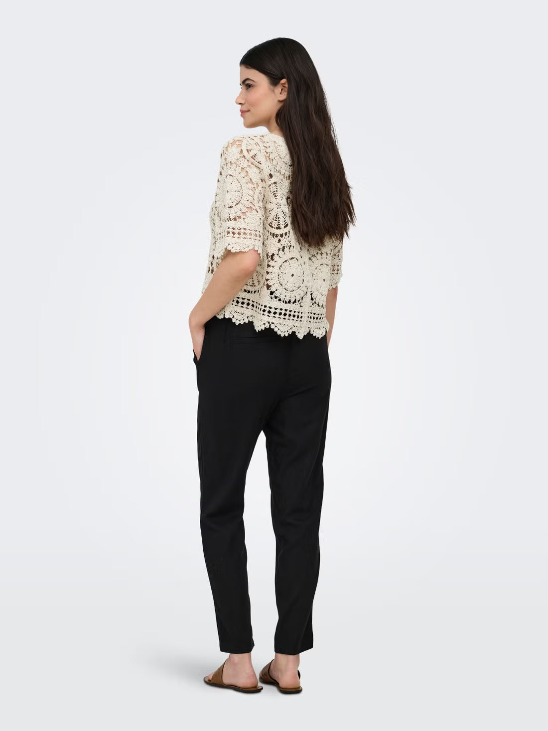Cotton Crochet Pullover
