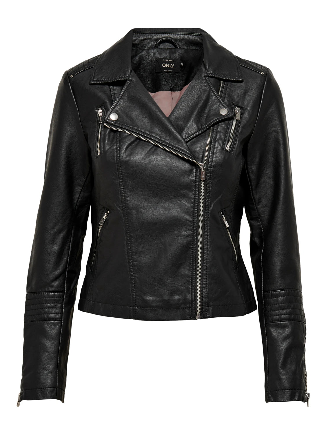 Gemma Vegan Leather Biker Jacket