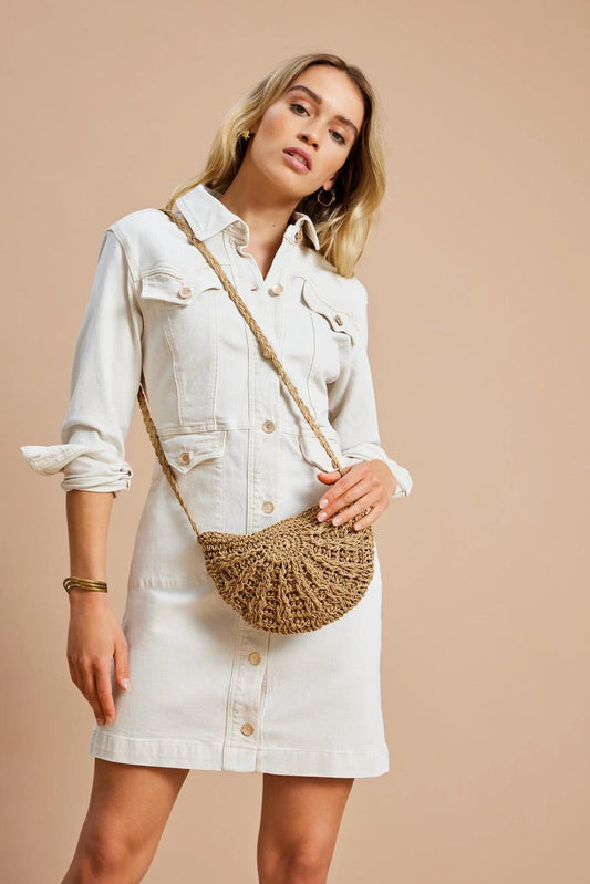 Straw Crossbody Bag