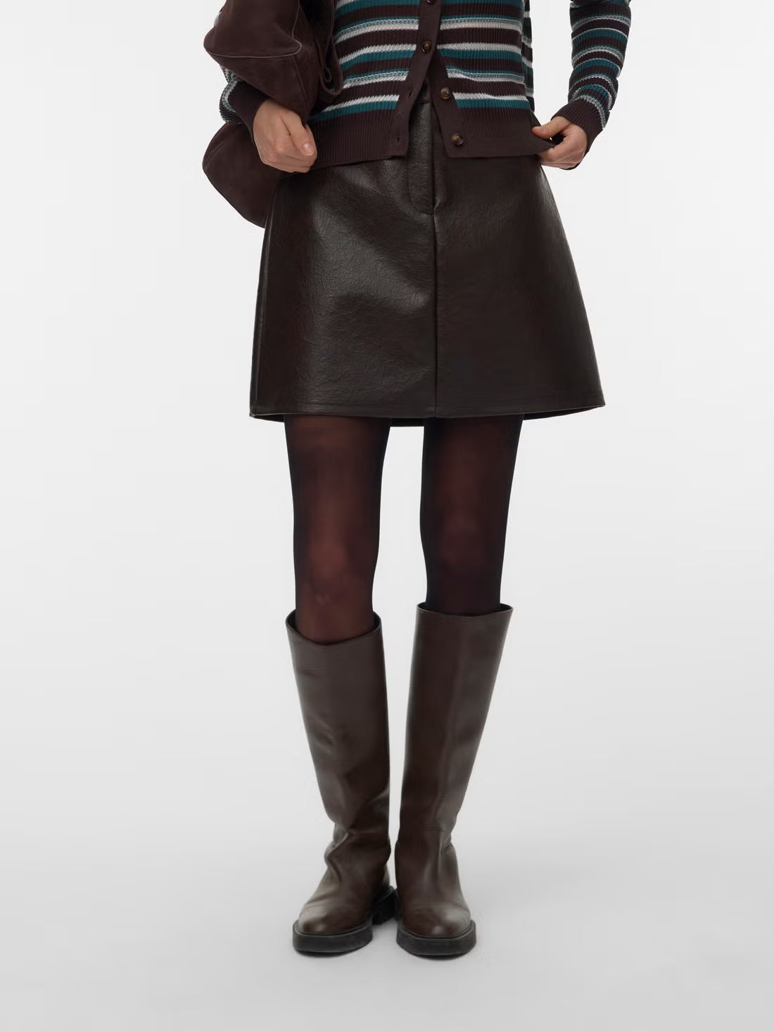Faux Leather Mini Skirt