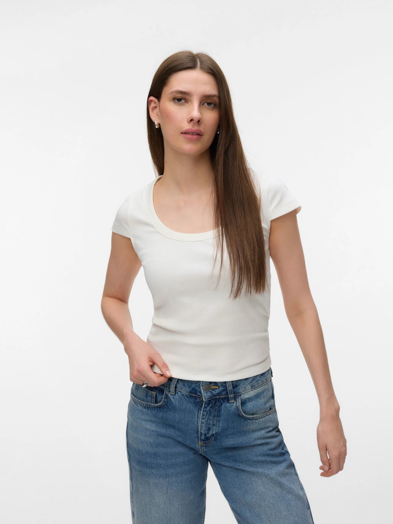 U-neck Organic Cotton Tee