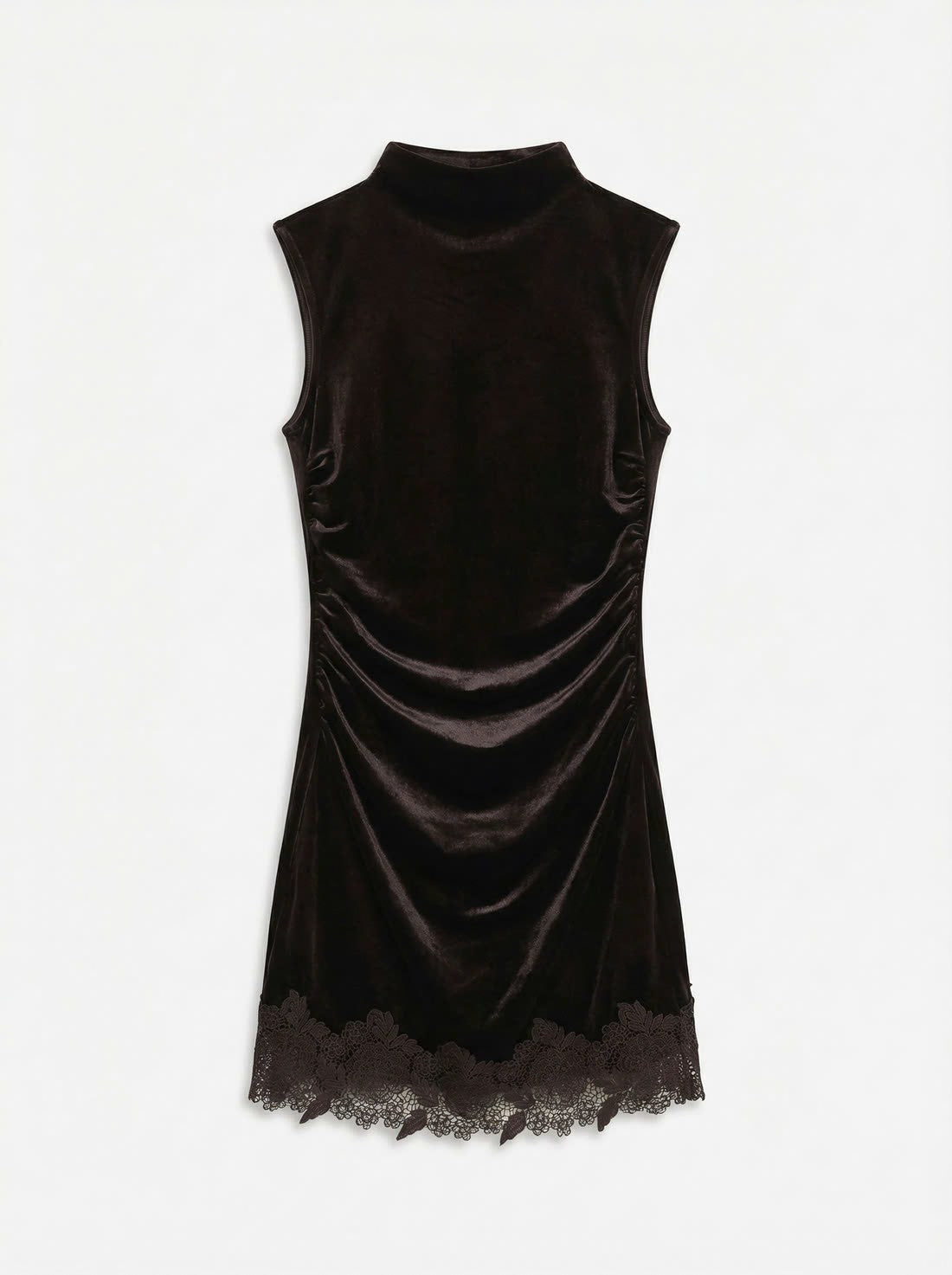 Chloe Regular Fit High Neck Short Dress