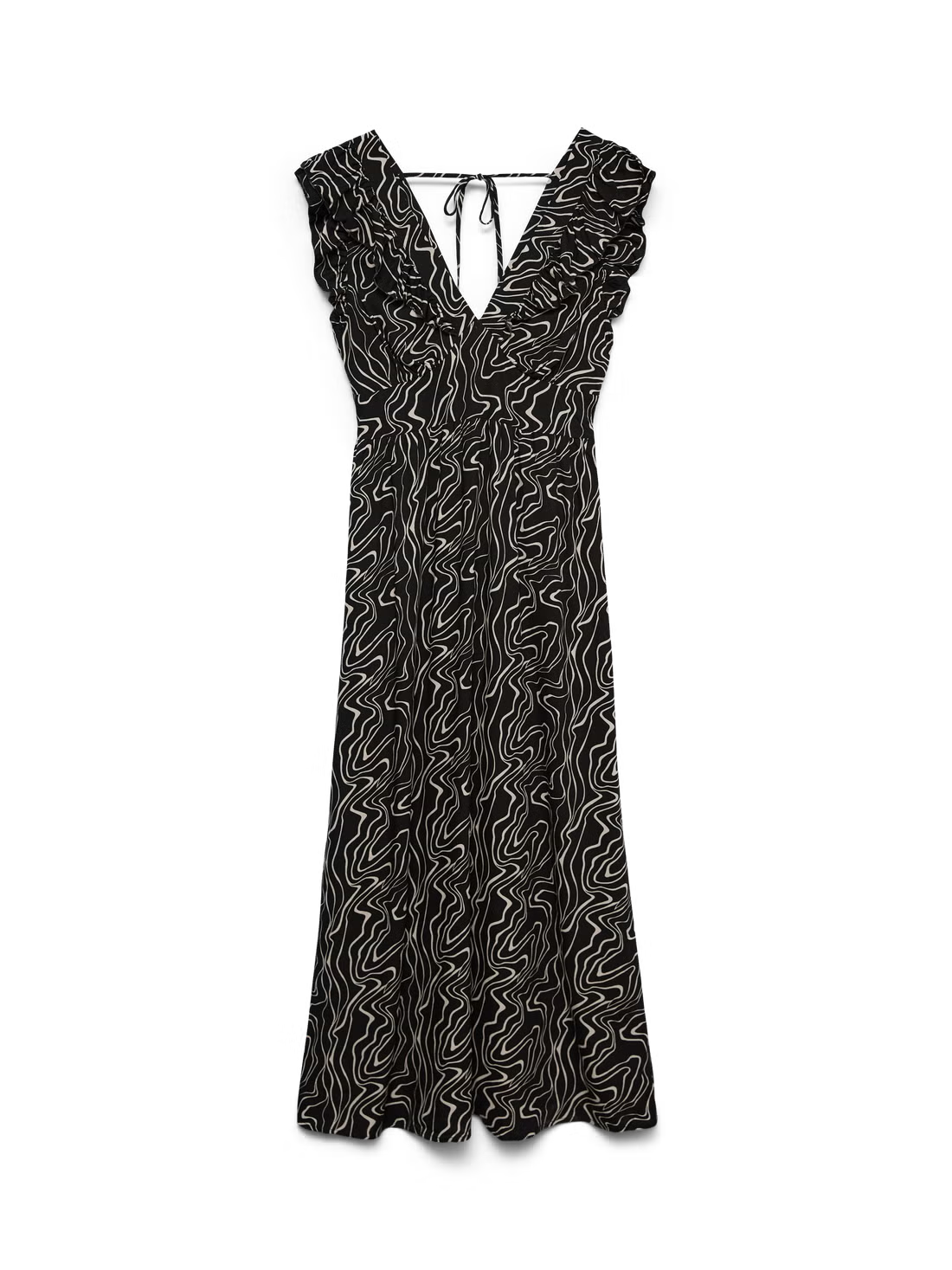 V-Neck Frill Dress