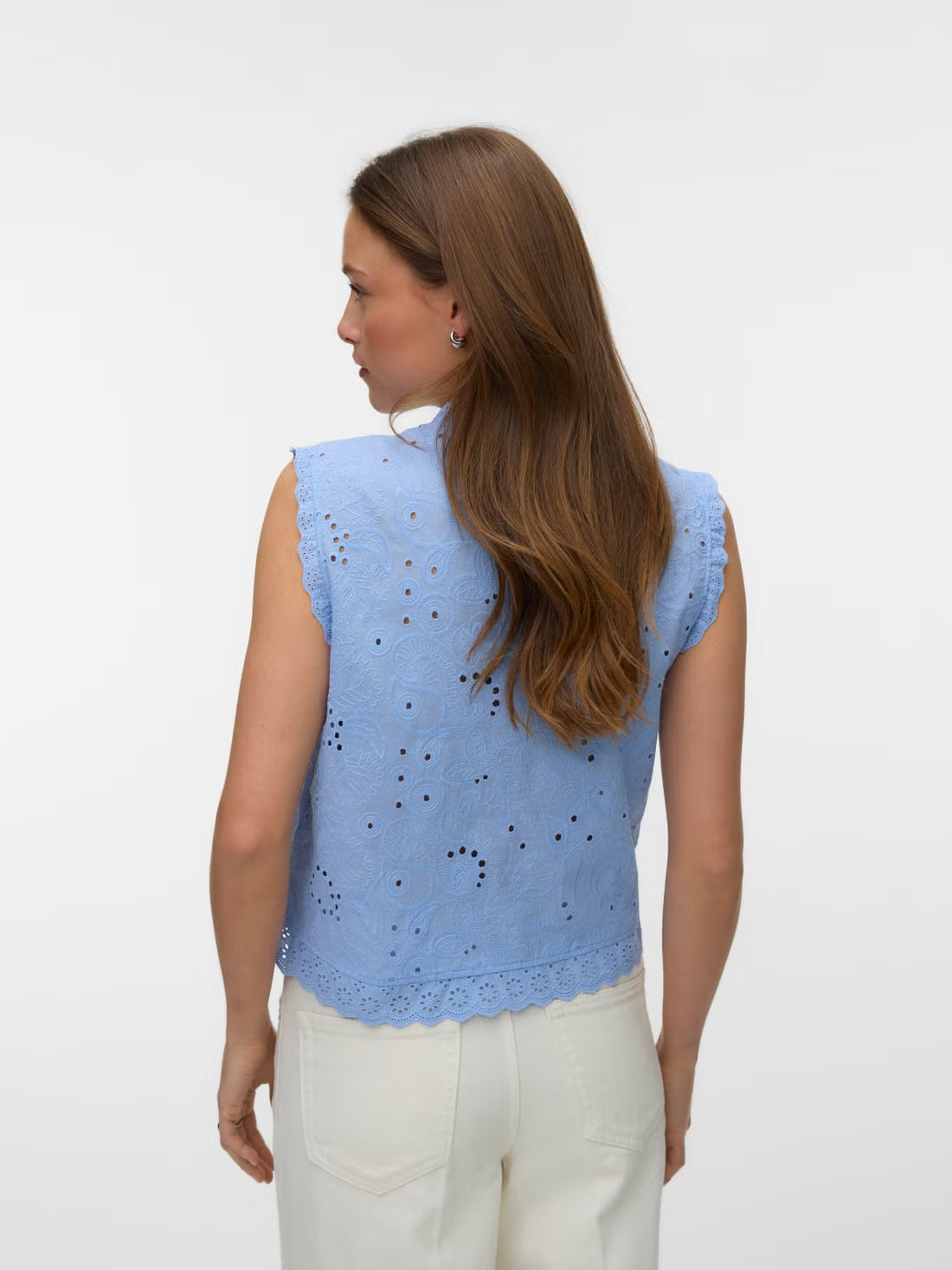 Organic Cotton Eyelet Blouse