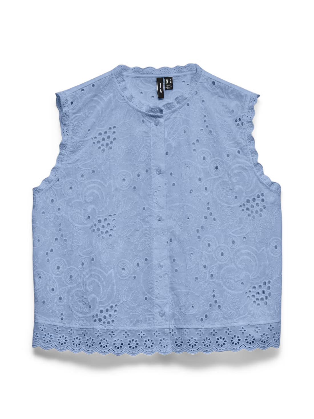 Organic Cotton Eyelet Blouse