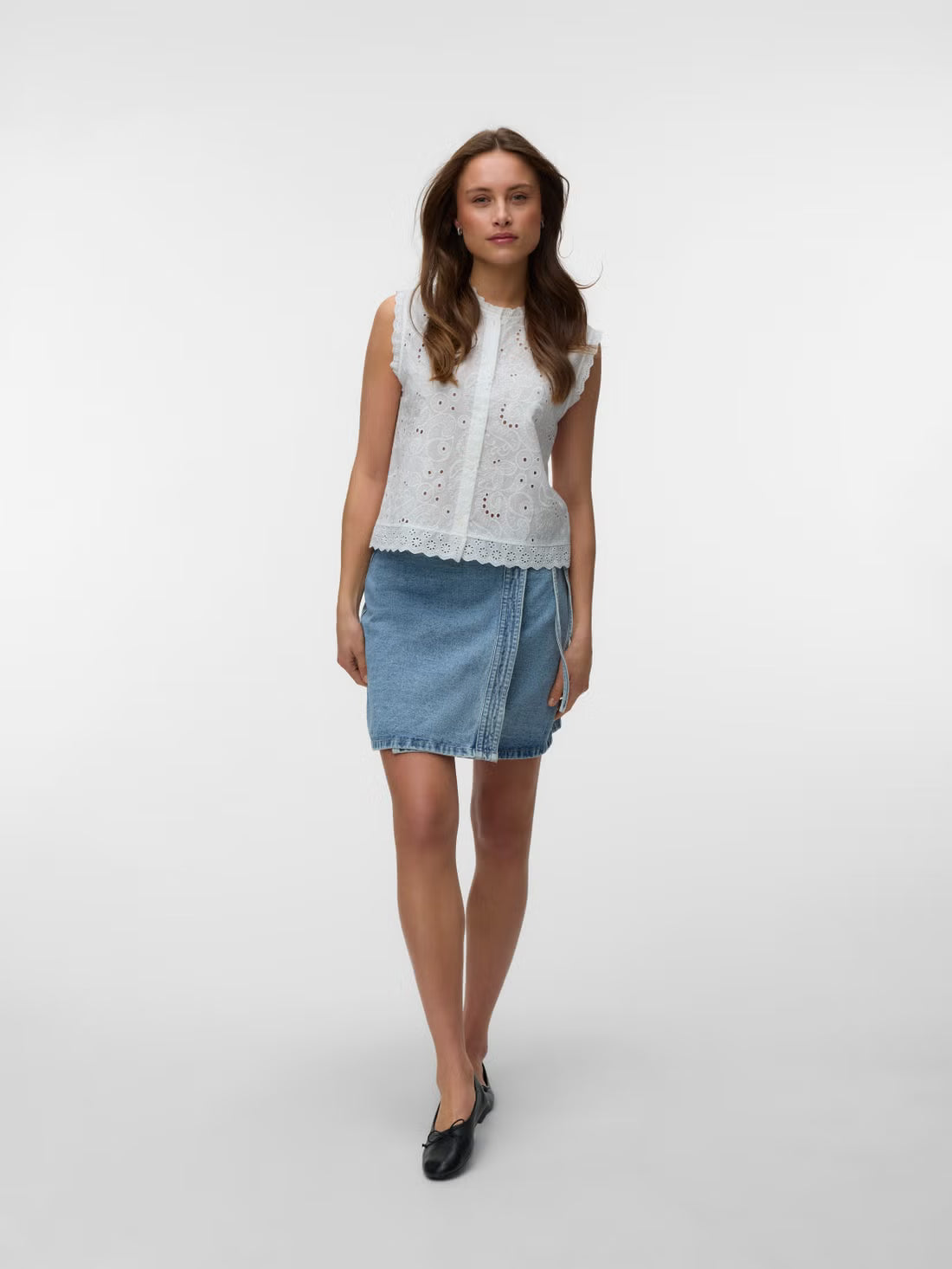 Organic Cotton Eyelet Blouse