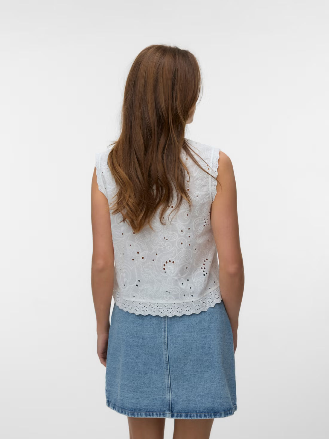 Organic Cotton Eyelet Blouse