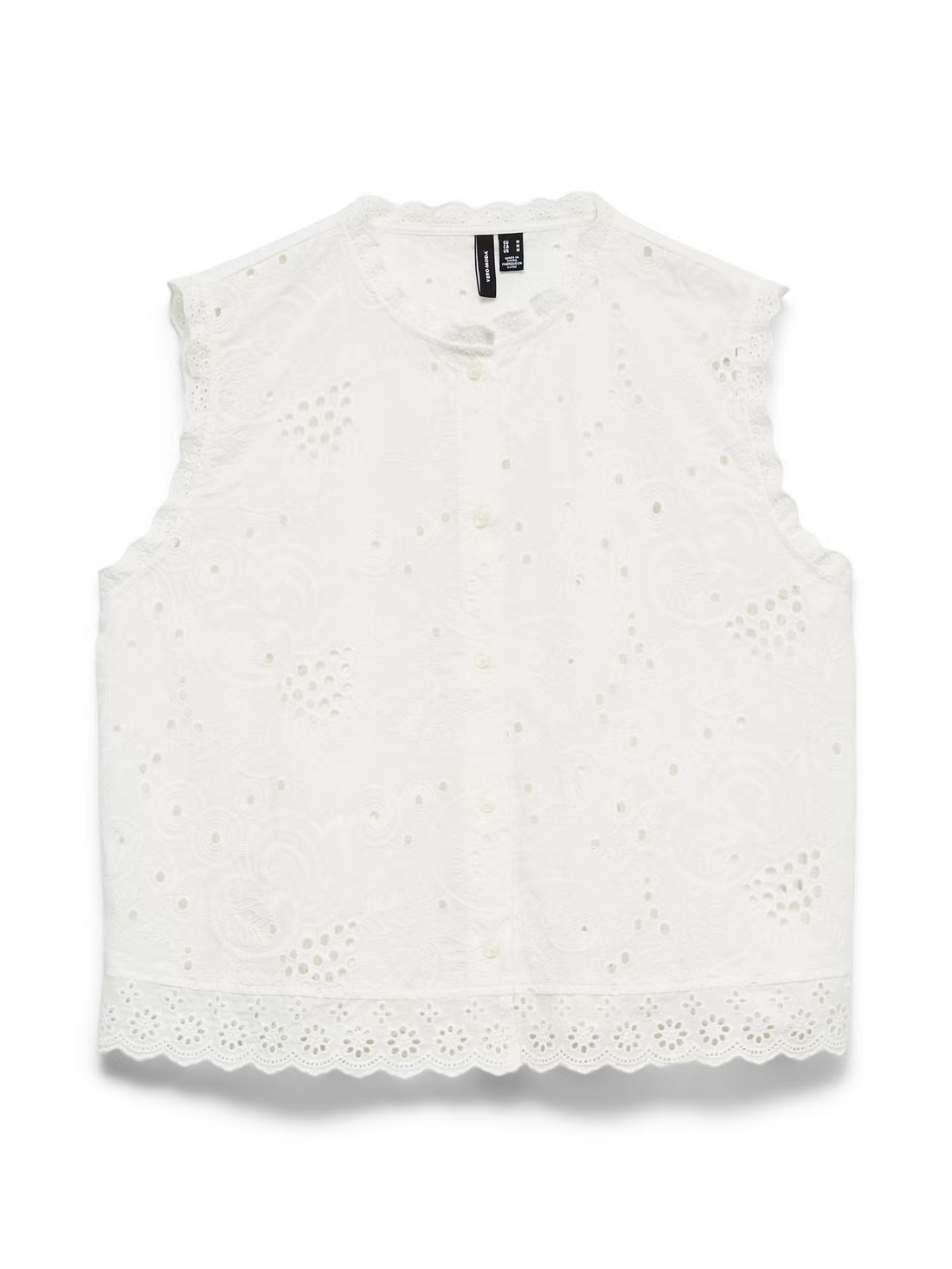 Organic Cotton Eyelet Blouse