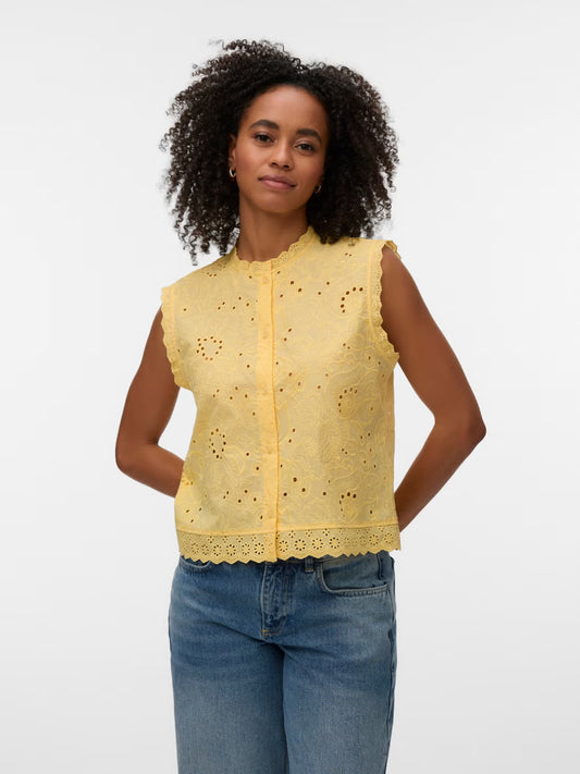 Organic Cotton Eyelet Blouse