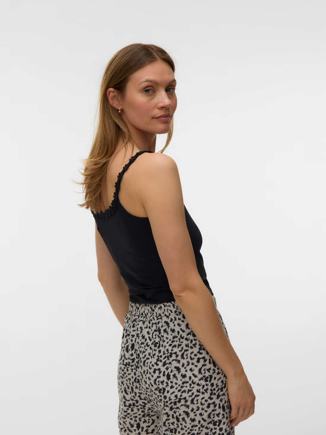 Organic Cotton Floral Trim Camisole