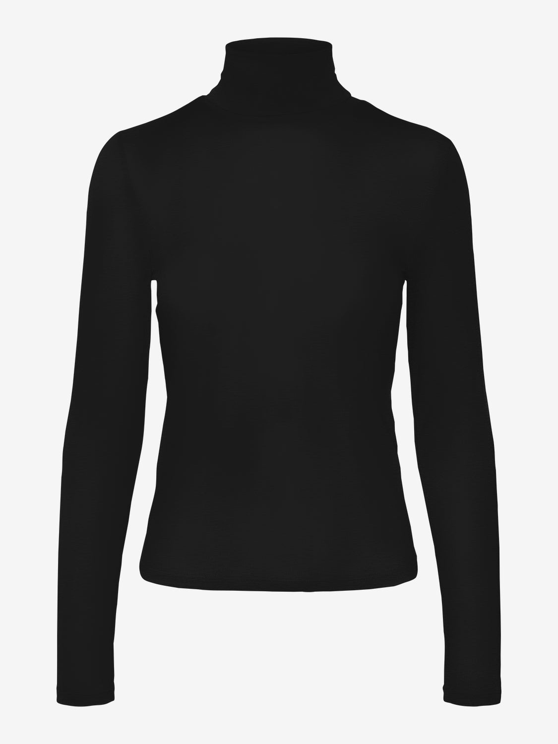 Sheer Merino Wool Roll Neck Top