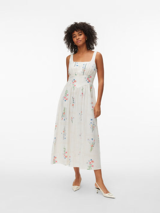 Floral Square Neck Dress
