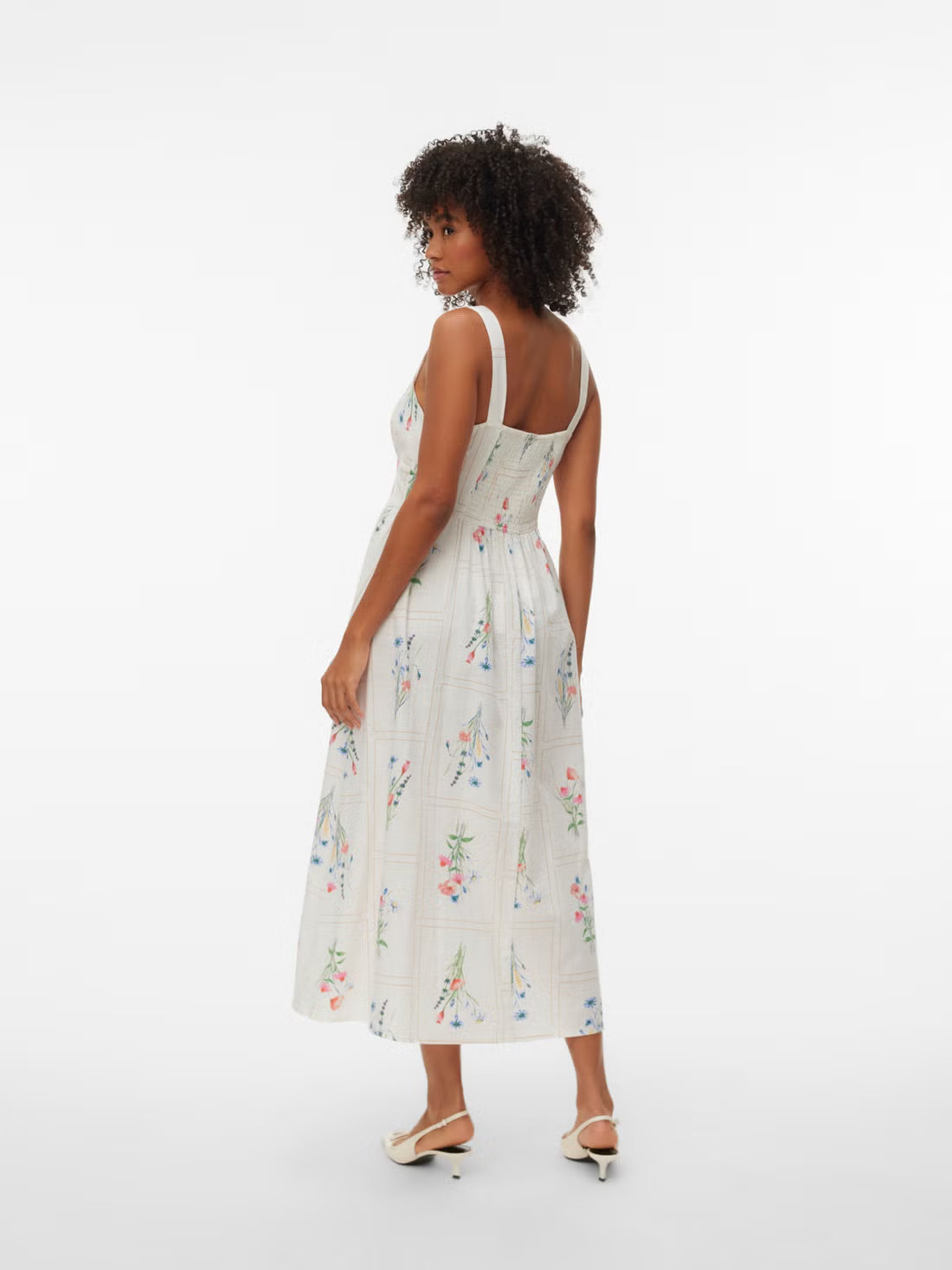 Floral Square Neck Dress