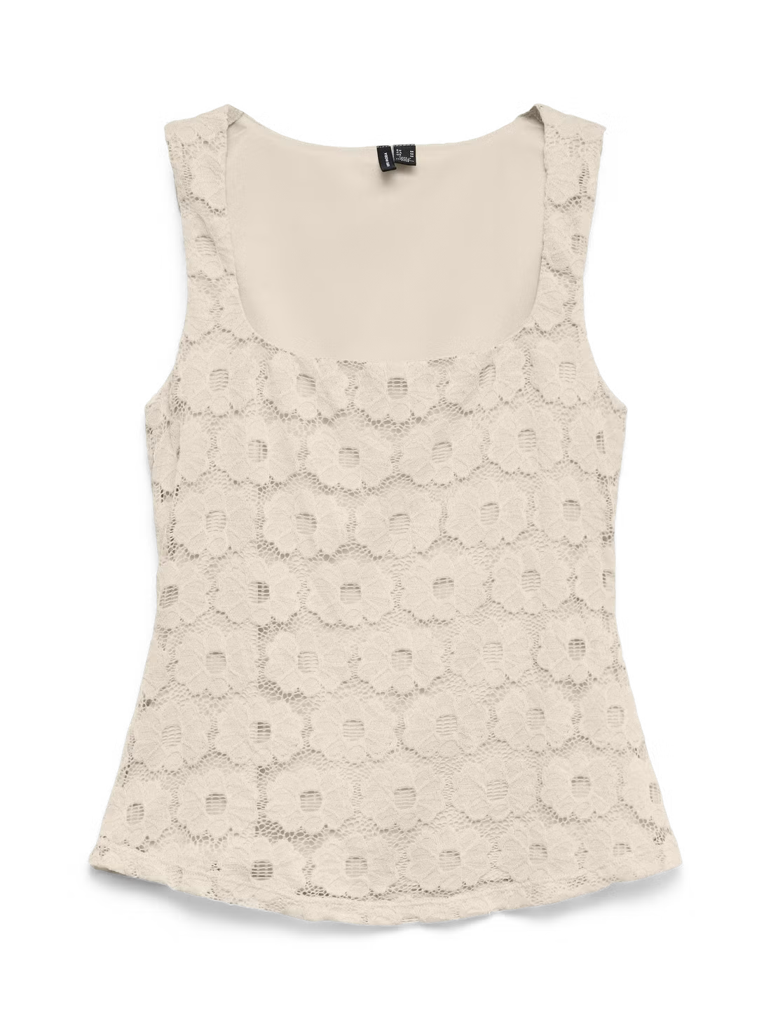 Floral Detail Square-neck Top