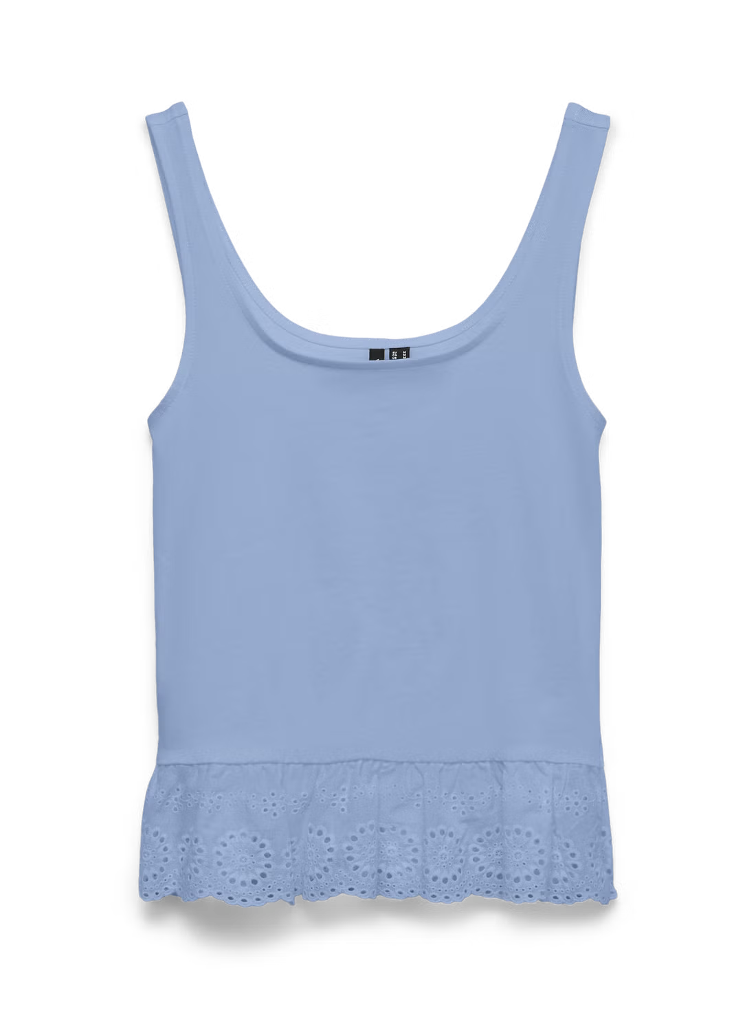 Organic Cotton Lace Hem Tank Top