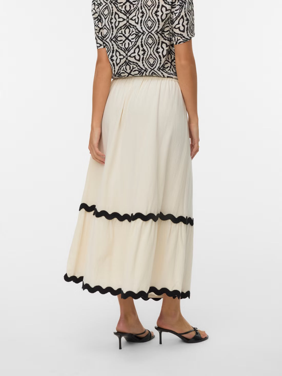 Organic Cotton Wavy Outline Skirt