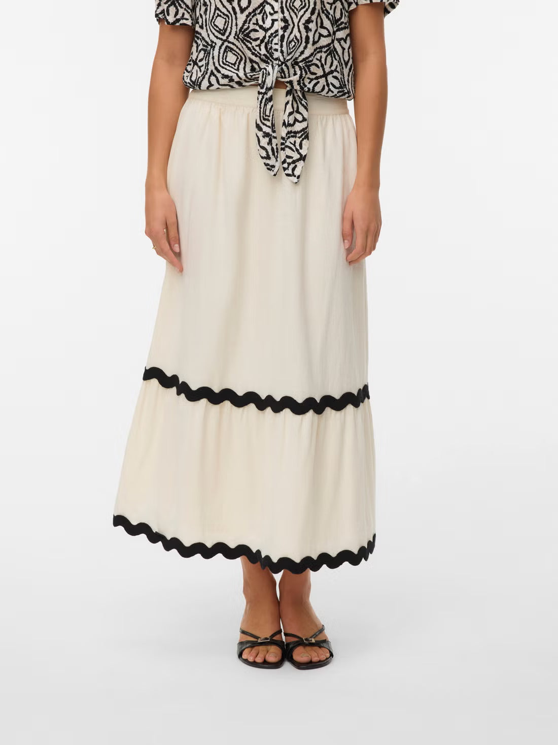 Organic Cotton Wavy Outline Skirt