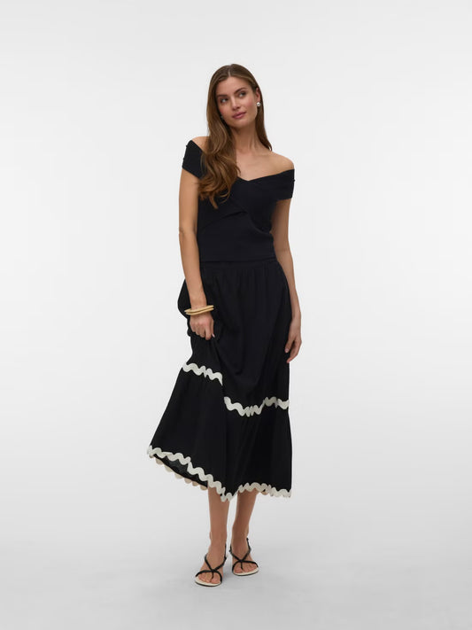 Organic Cotton Wavy Outline Skirt
