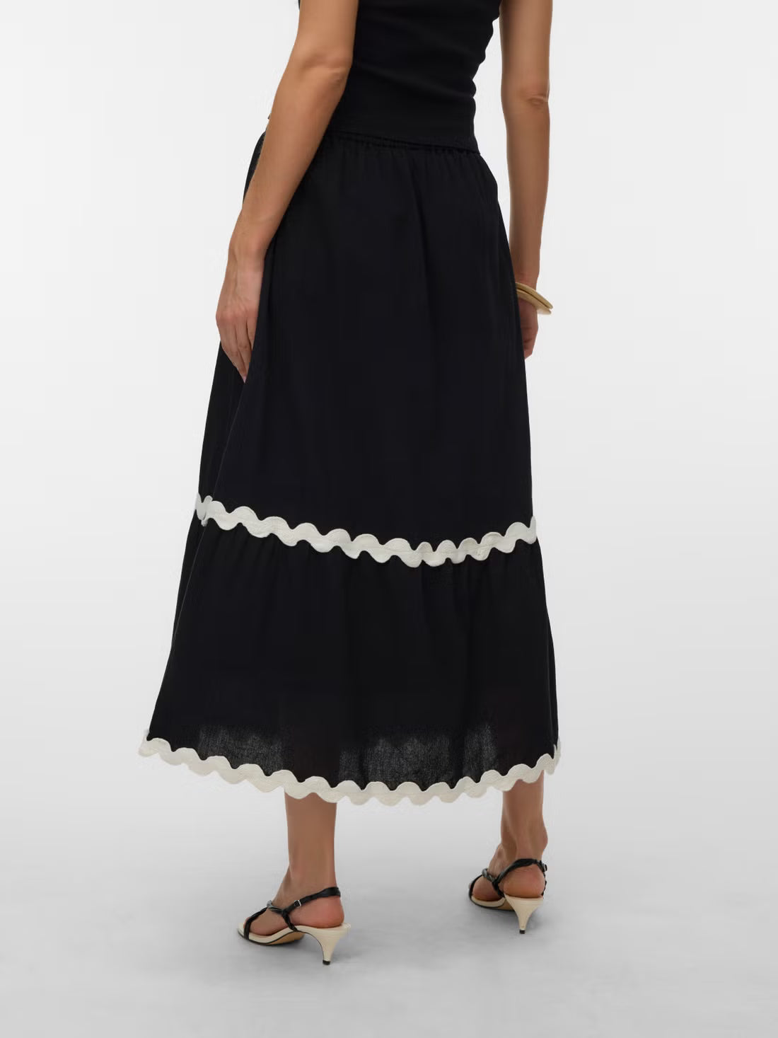 Organic Cotton Wavy Outline Skirt