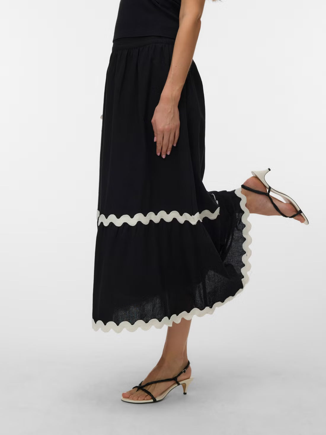 Organic Cotton Wavy Outline Skirt