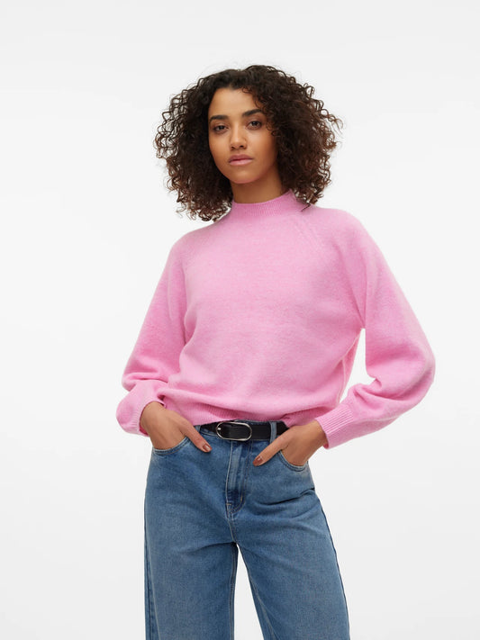 High Neck Balloon Sleeves Sweater
