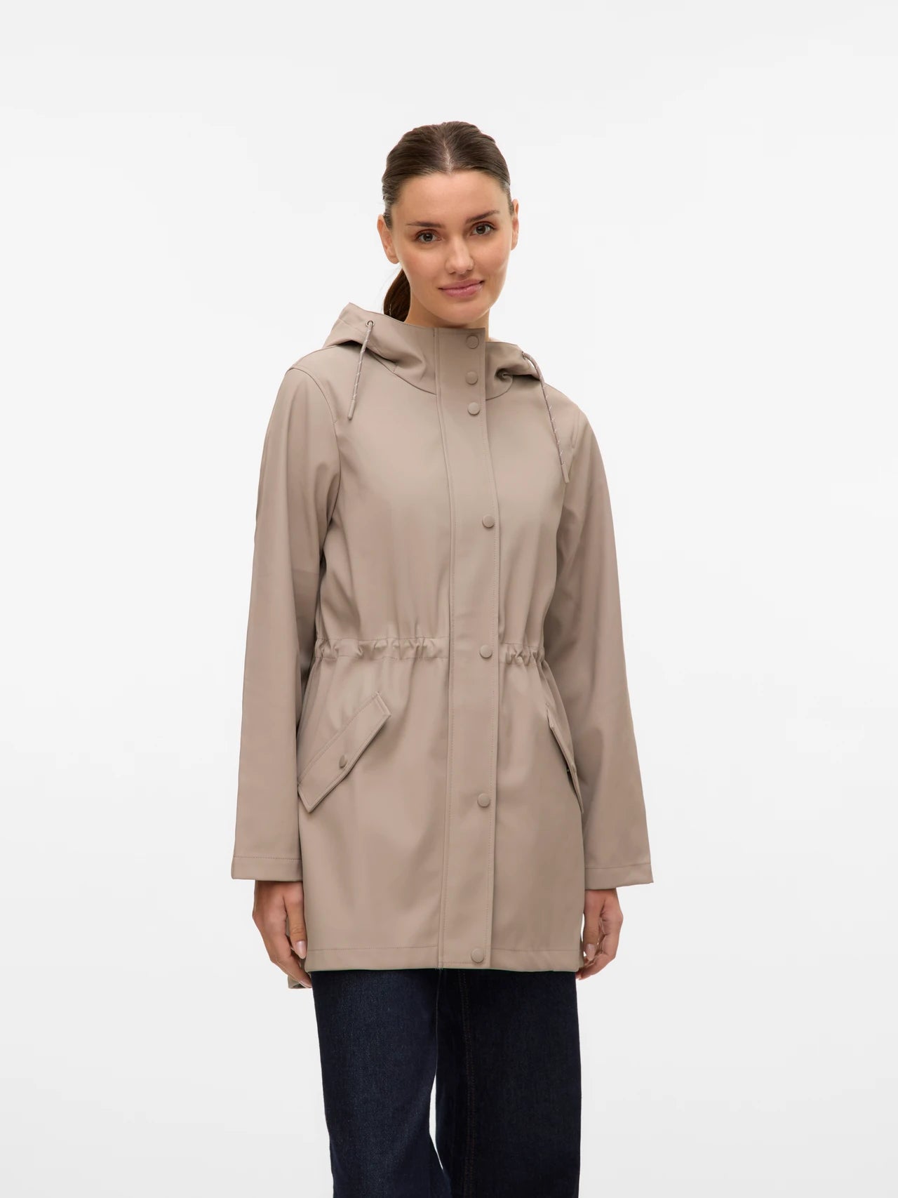 Cinched Waist Raincoat