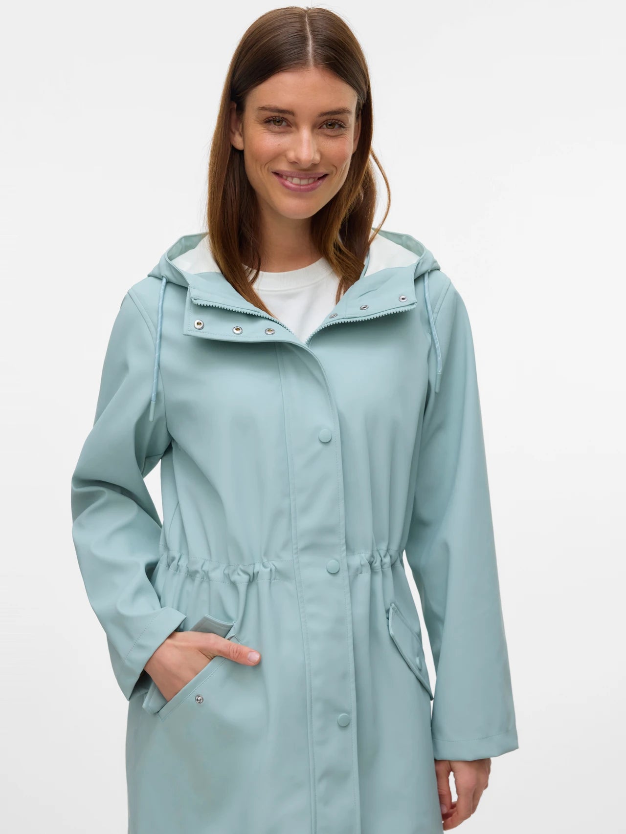 Cinched Waist Raincoat