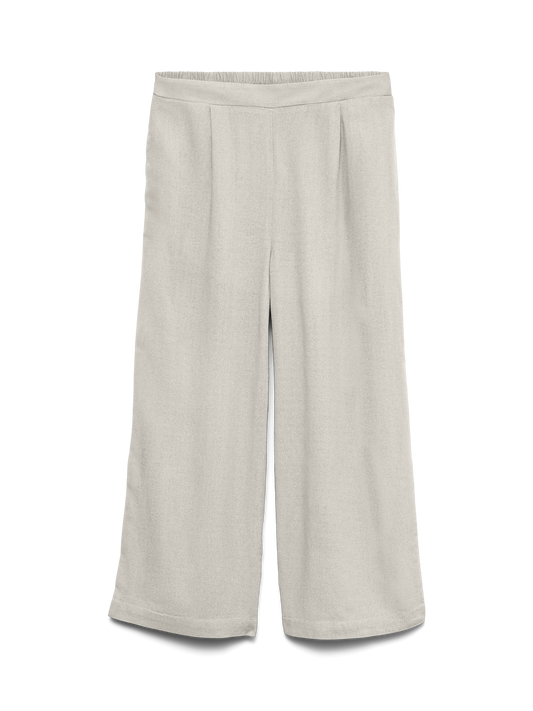 High Waisted Linen Culotte