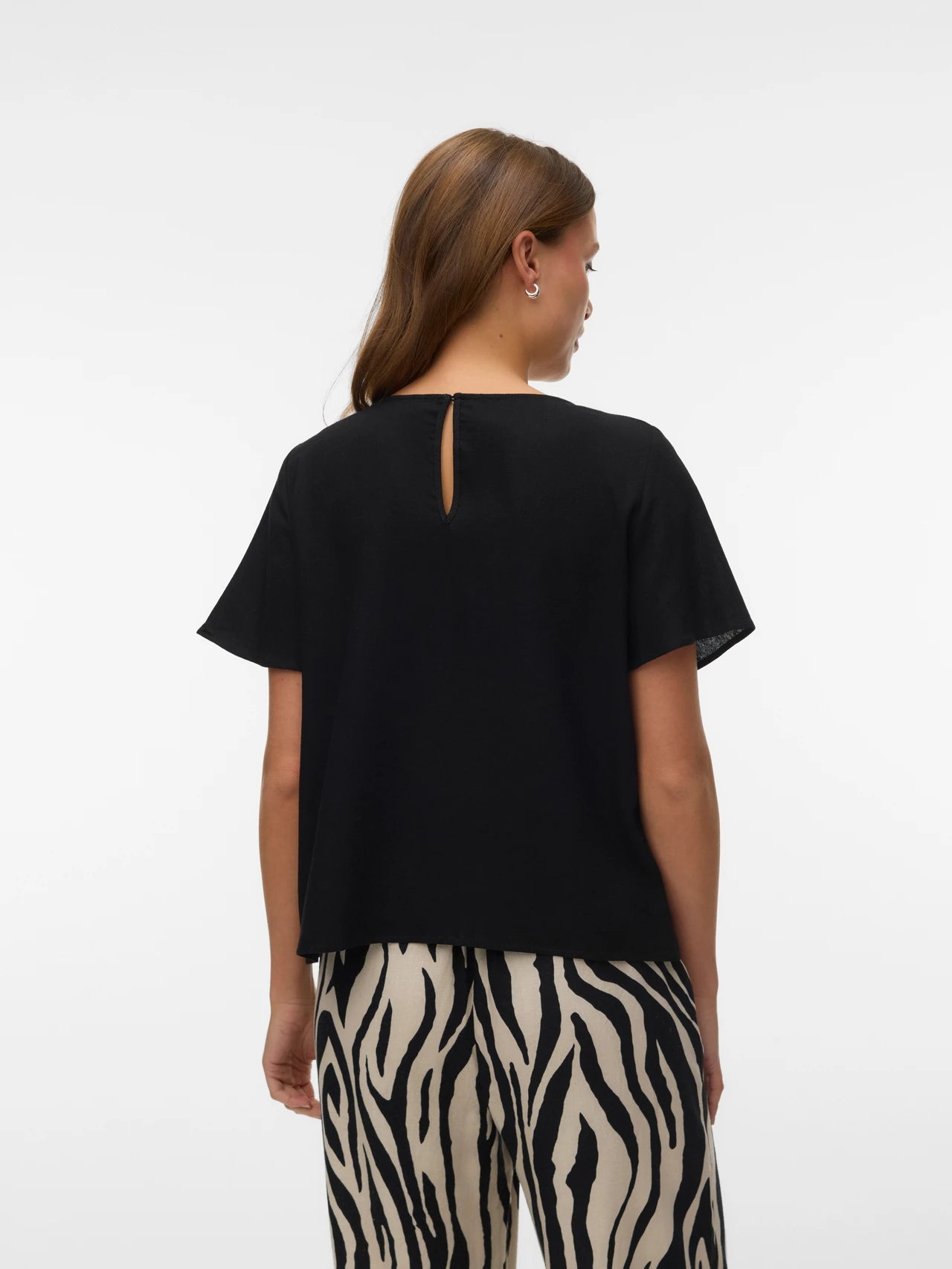 Linen O-neck Top