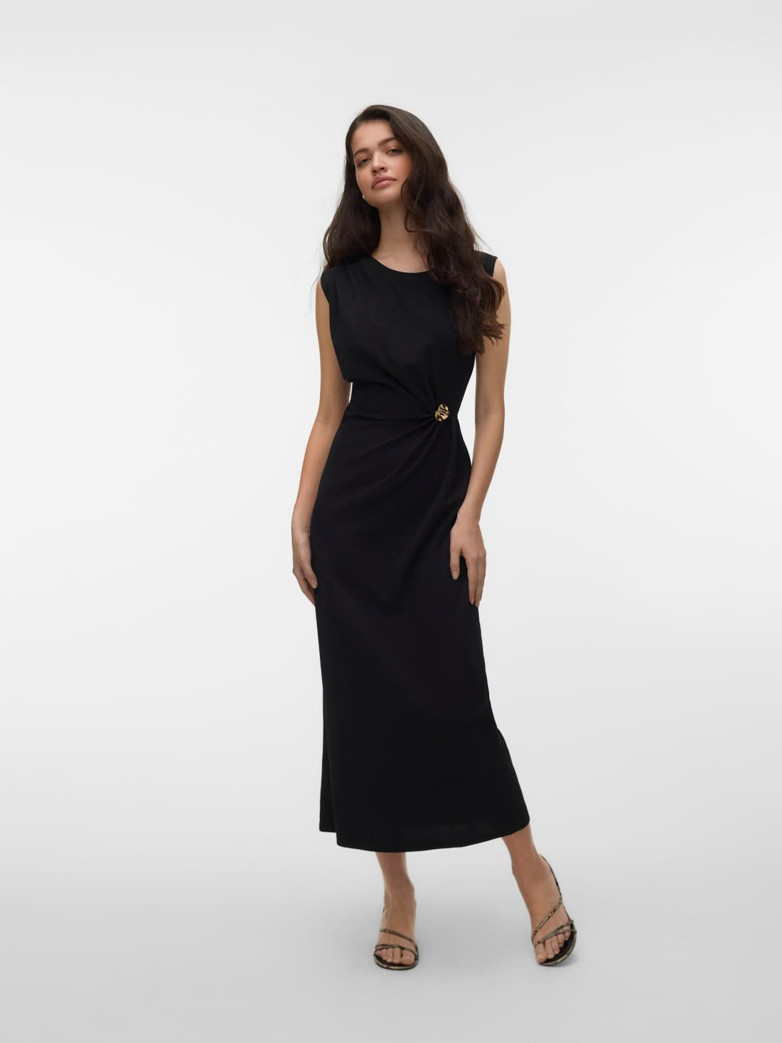Nosanna Regular Fit Round Neck Long Dress